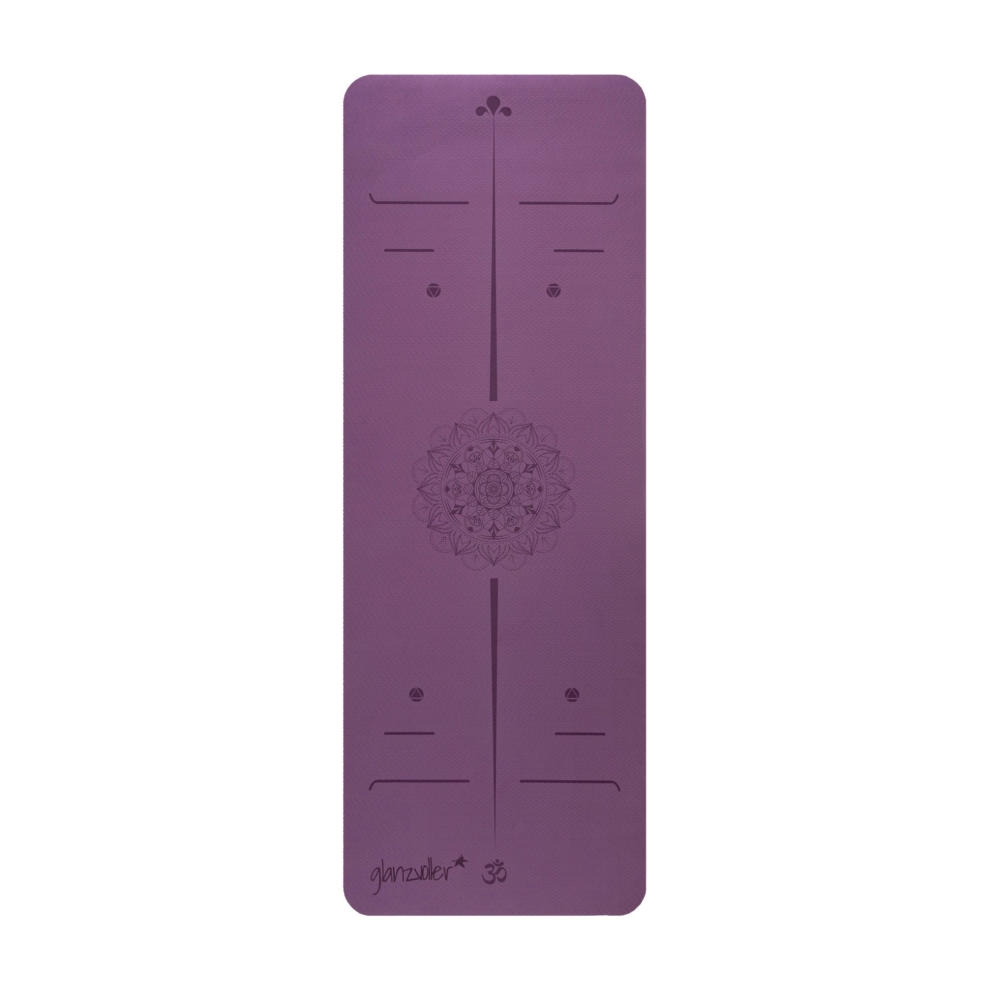 Glanzvoller-Yogamatte-318798-9-10830 TPE Yogamatte Guardian Mandala violett Matte Draufsicht
