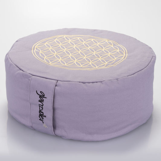 glanzvoller yogakissen-Kaleo-blume des Lebens lila 5483172947-80610 seitlich