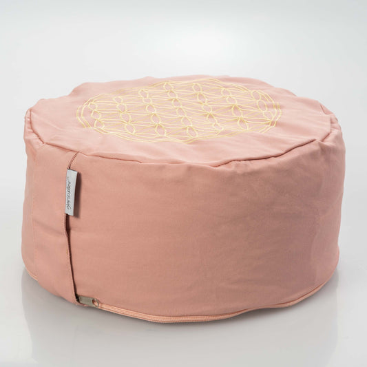 Yogakissen Lani - "Himmlische Frau" Blume des Lebens Stick Kissen ganz