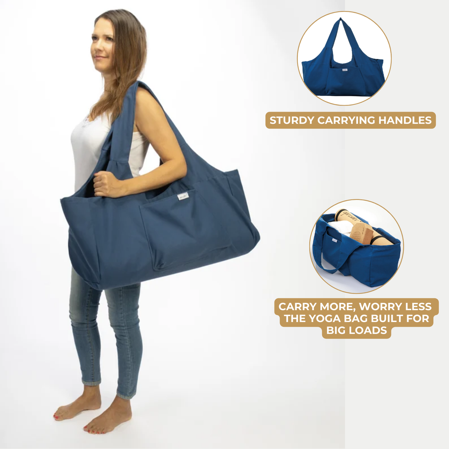 Sac de yoga Vishaal bleu saphir
