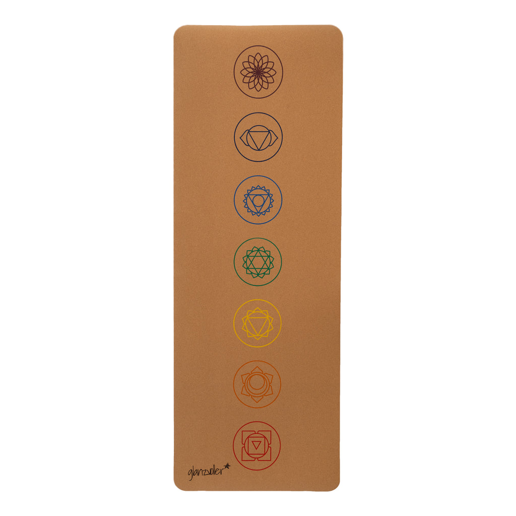 Yogamatte Kork Chakren 