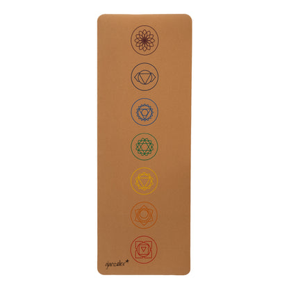 Yogamatte Kork Chakren 