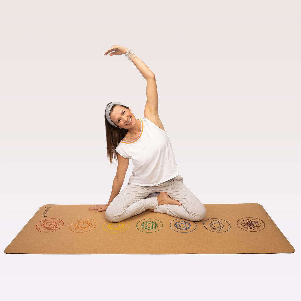 Yogamatte Kork Chakren 