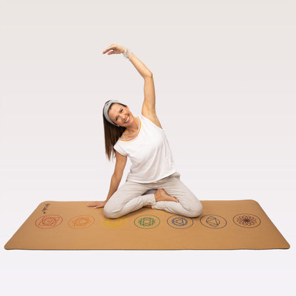 Yogamatte Kork Chakren 