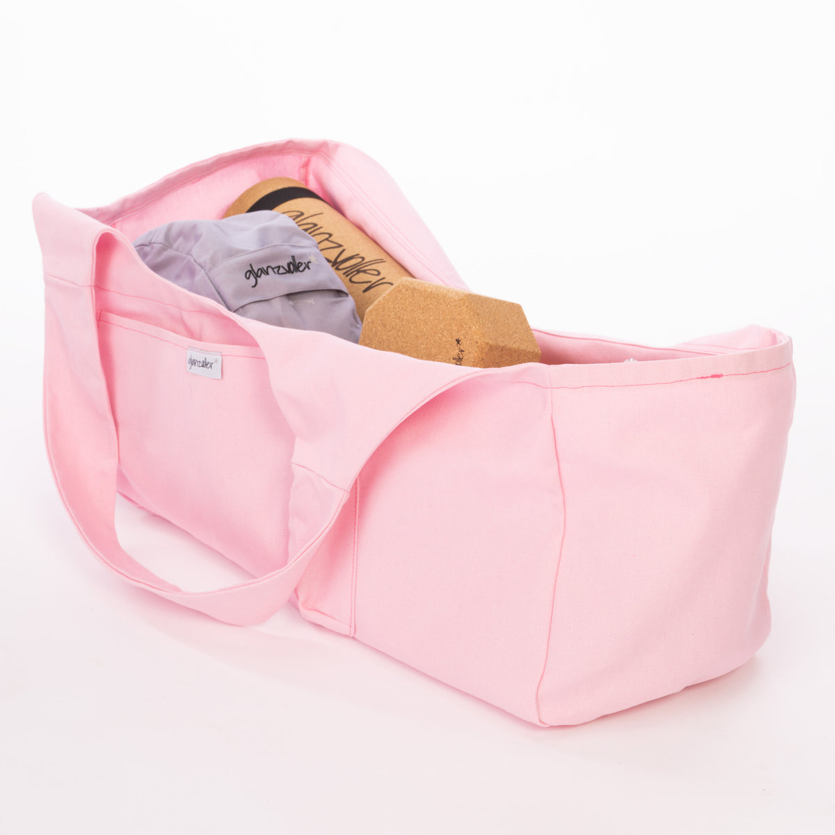 Yogatasche rosa gefüllt