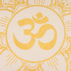 Yogakissen Lotus Golddruck Cremeweiß