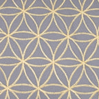 Yogakissen Blume des Lebens – Grau mit Goldstickerei