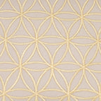 Yogakissen Blume des Lebens – Cremeweiß mit Goldstickerei