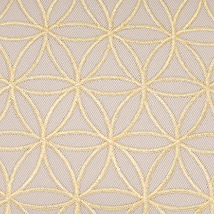 Yogakissen Blume des Lebens – Cremeweiß mit Goldstickerei