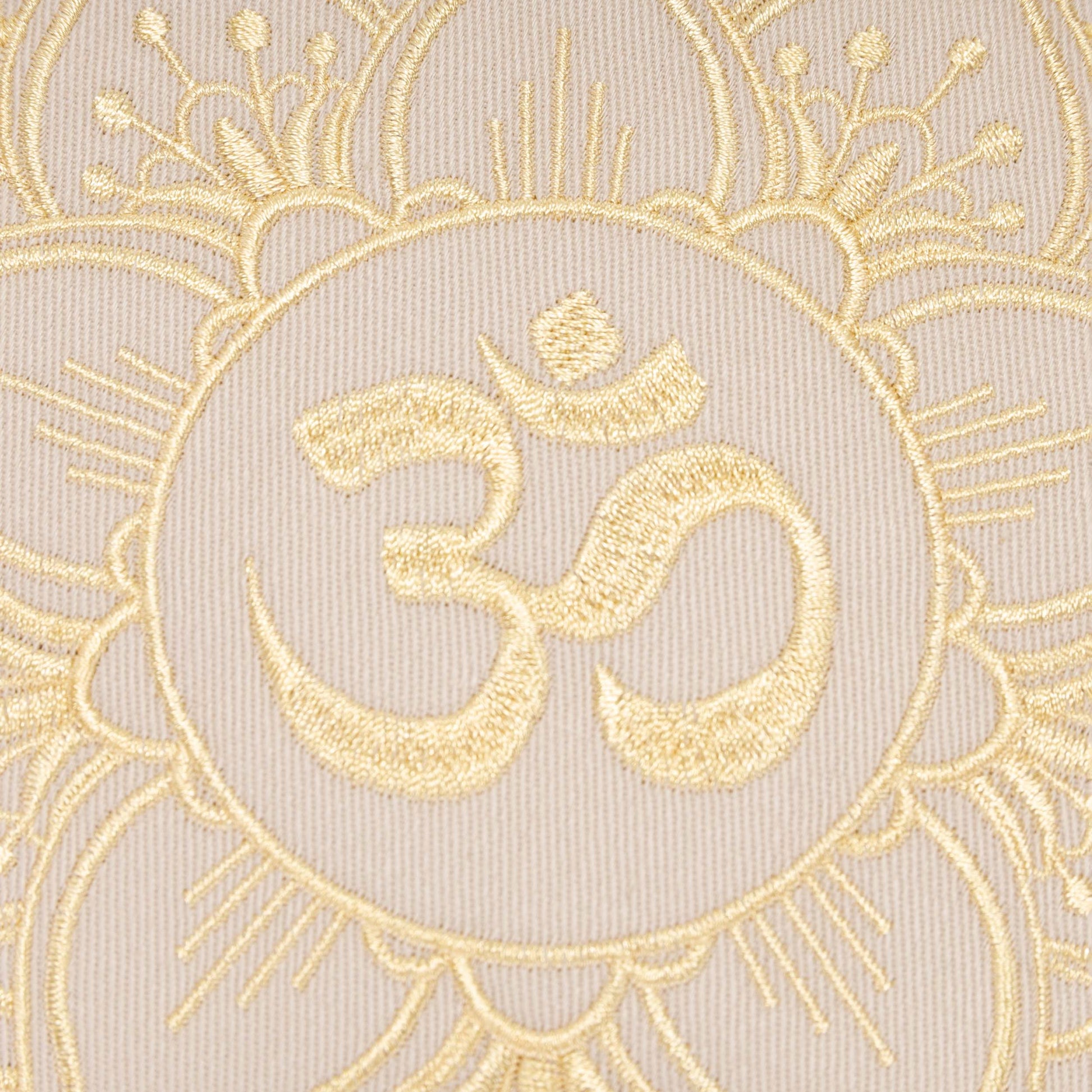 glanzvoller Yogakissen-Luana beige Lotus Blume-5483172947-8-10572 Stickerei
