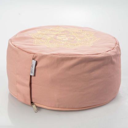 Yogakissen Malu - "der Frieden" Lotus Blume hellrosa ganzes Kissen