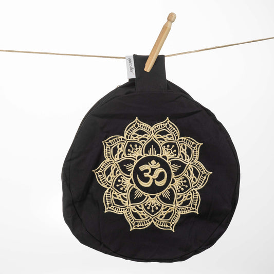 Yogakissen Thayet - "Unbesiegbar" Lotus Blume schwarz Yogakissenbezug