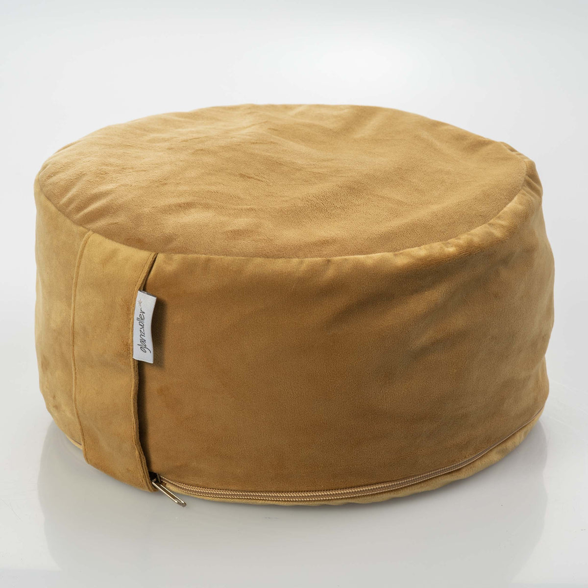Yogakissen Goldbraun Samt
