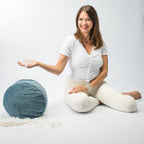 Yogakissen Azurblau Samt