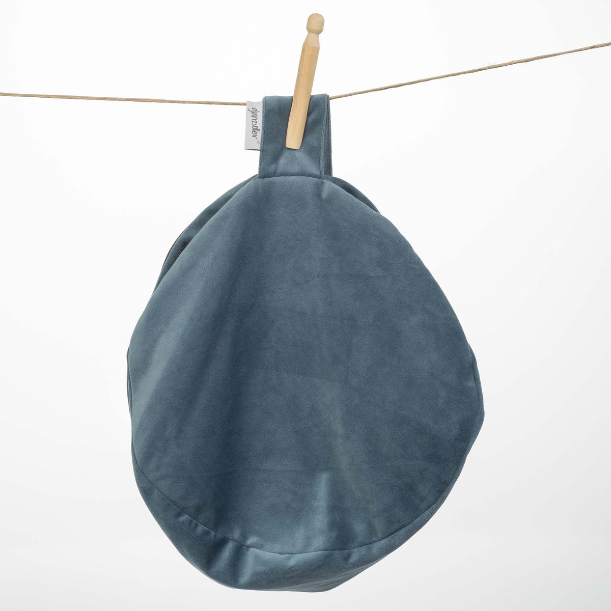 Yogakissenbezug blau Samt