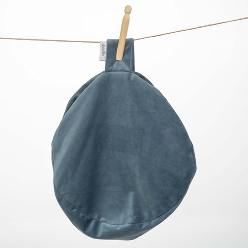 Yogakissenbezug blau Samt