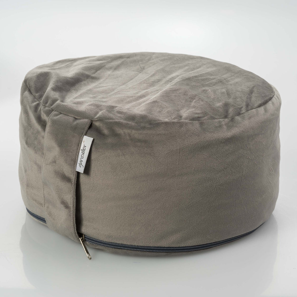 Yogakissen Silbergrau Samt