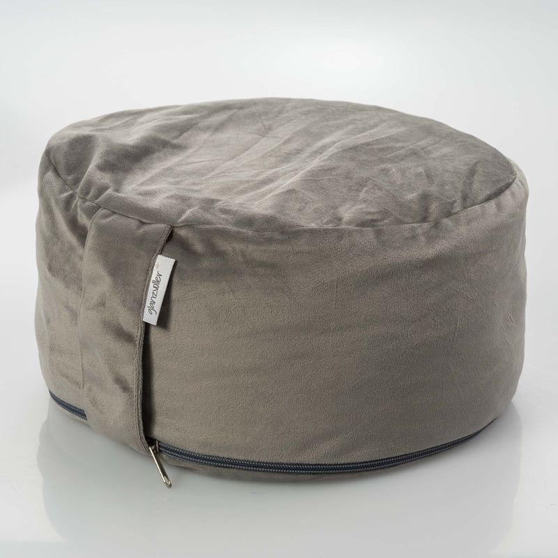 Yogakissen Silbergrau Samt