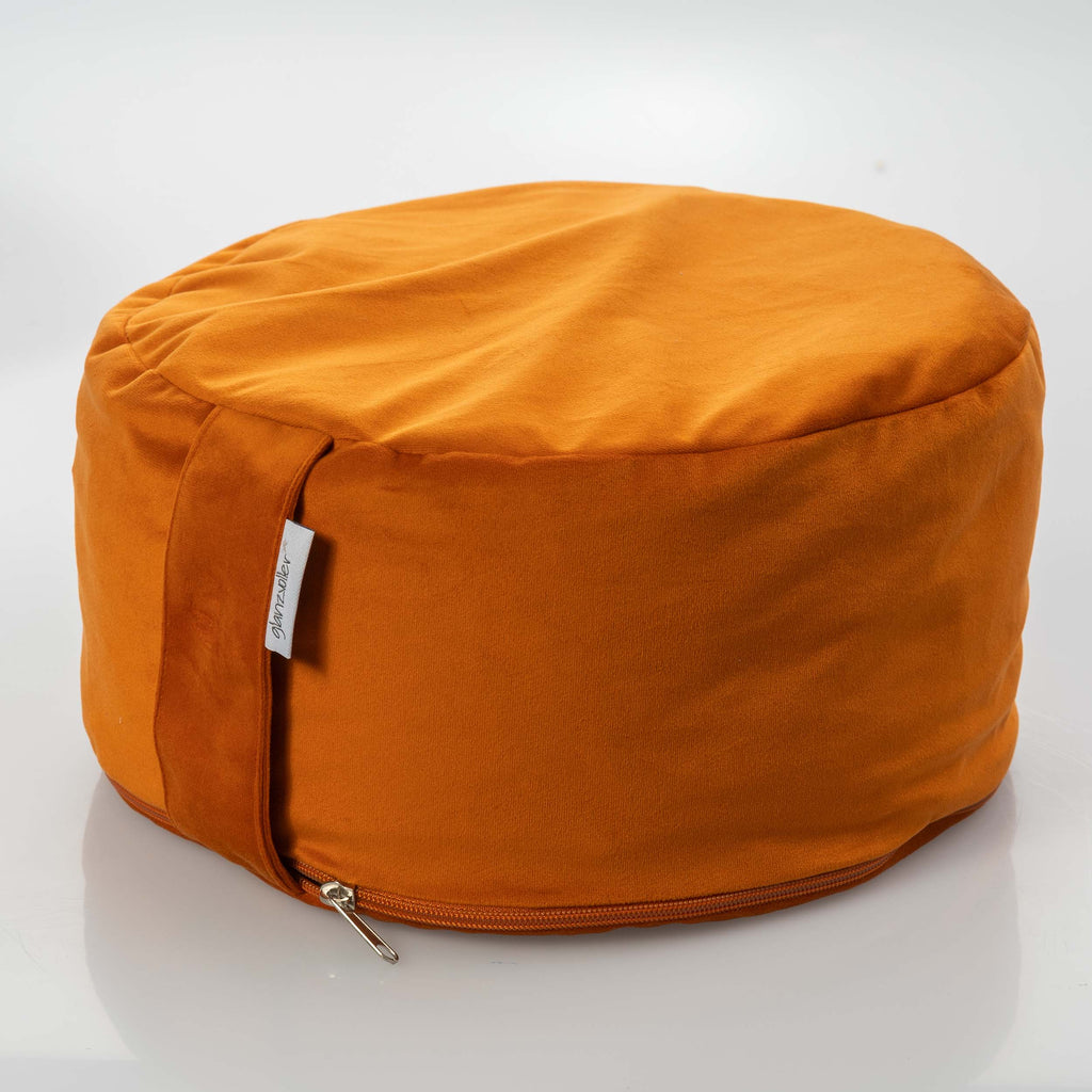 Yogakissenbezug orange Samt