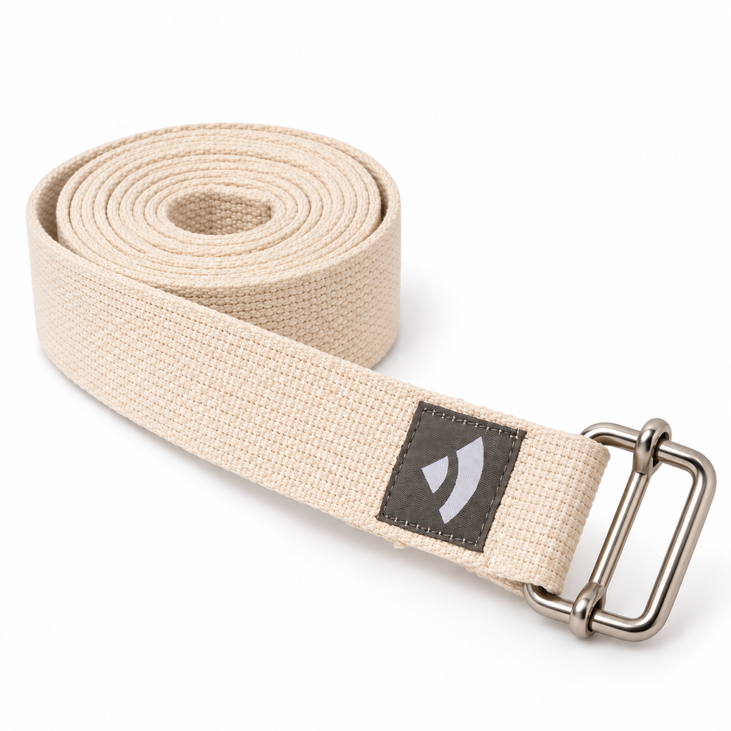 Yogagurt mit Schiebeschnalle ASANA BELT 2,5m, Metall natur