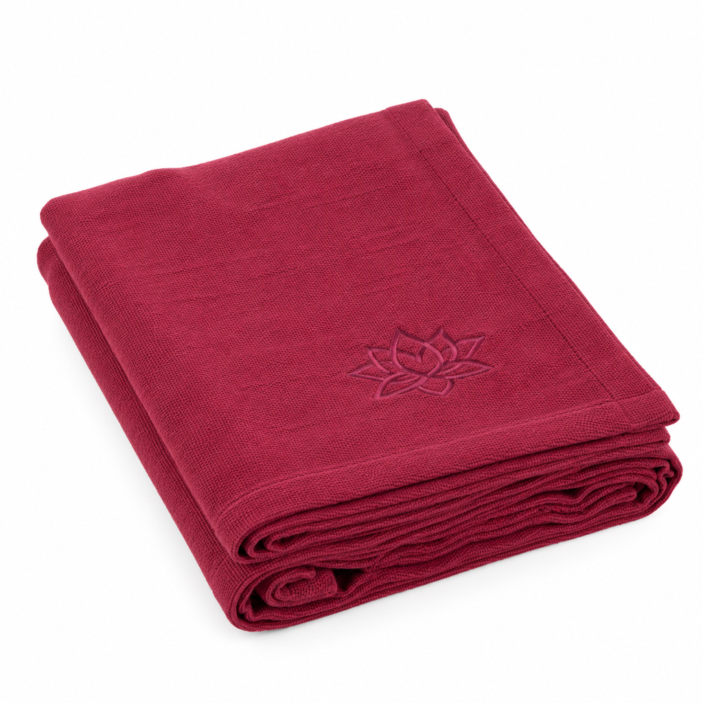 Yoga Decke bordeaux glanzvoller