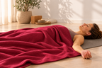 Yoga Decke Bordeaux glanzvoller