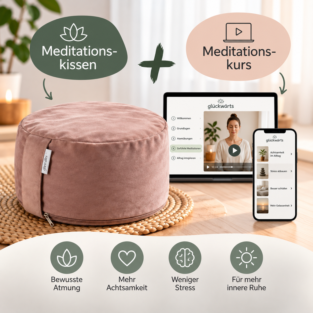 Glanzvoller Yogakissen Rosa