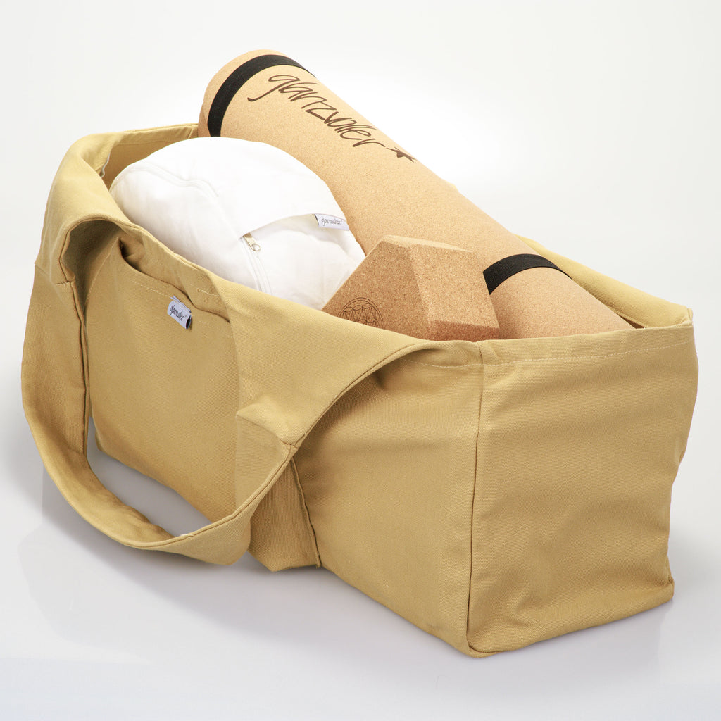 Yogatasche sandbeige gefüllt