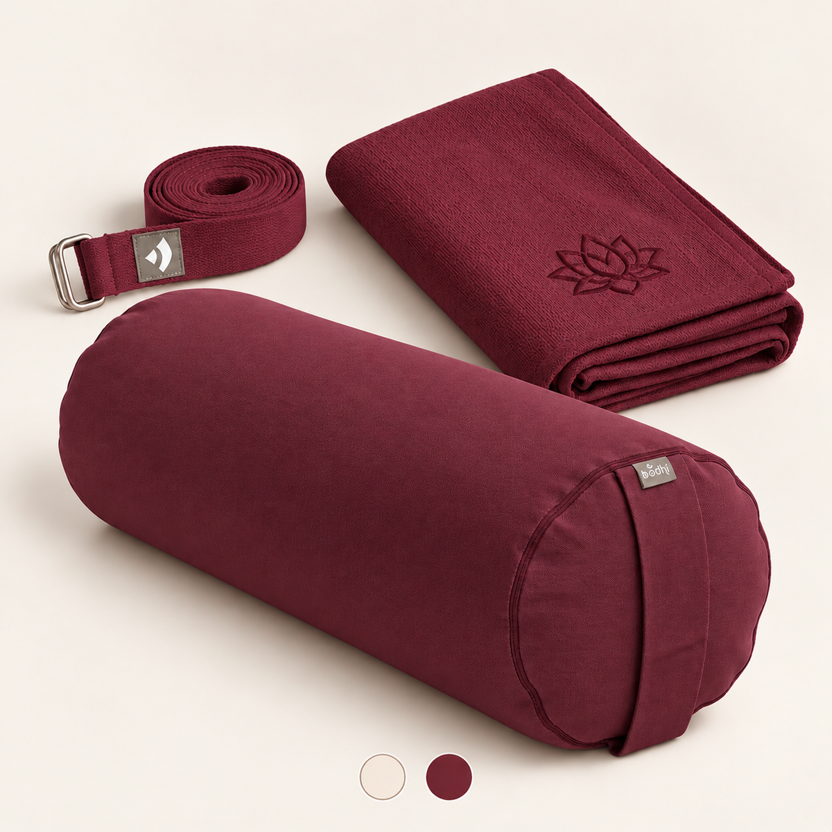 Yin Yoga Set Bordeaux glanzvoller